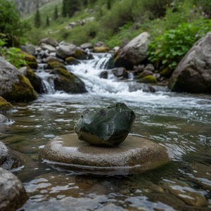 德盛小尺寸玻璃陨石天然黑色陨石原石 - Product Image 5