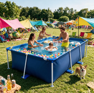 Large Above Ground Swimming <b>Pool</b> with PVC Frame for Outdoor Family Backyard Use - Product Image 1