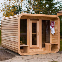 Pabrik Sauna menjual Luar Ruangan kubus mewah sauna inframerah jauh dengan pengendali WIFI, speaker Bluetooth