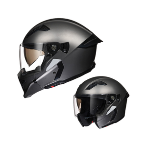Cascos Integrales de Motocicleta con Doble Visor, Nuevo Casco de Motocicleta Abierto de ABS con Doble Lente, Diseño Gráfico de Liberación Rápida, para Todas las Estaciones - Product Image 1