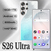 Teléfono Celular Profesional S26 Ultra Desbloqueado, Doble SIM, Android 15, Red Global para Mayoristas de Fabricantes de Móviles