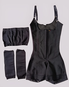 Gaine amincissante pour femme, taille haute, entrejambe ouvert, fermeture éclair, post-opératoire, compression, <span class=keywords><strong>liposuccion</strong></span> - Product Image 4
