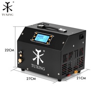 Penjualan Harga Pabrik TUXING Murah Kompresor Udara PCP 12V Portabel Tekanan Tinggi 300bar 4500psi Layar LCD untuk Paintball Snorkeling Mobil