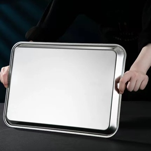 Tùy chỉnh cấp thực phẩm đóng dấu 304 khay thép không gỉ với lỗ Baking Pan tấm vật liệu nhôm khay để nướng - Product Image 6