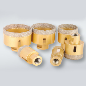 Ensemble de forets diamantés brasés M14 10 mm, modèle SP007, acier au carbone fritté, tige hexagonale, céramique, granit, marbre, trou pour évier/lavabo - Product Image 1