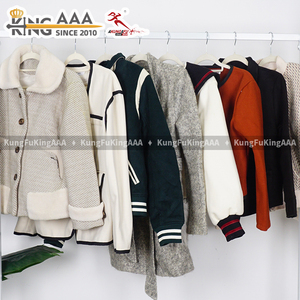 KingAAA Abrigo de Tweed Vintage para Mujer, Chaqueta Corta Retro de Segunda Mano con Botones Cruzados, Chaqueta Corta de Invierno - Product Image 4