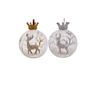 Giá Rẻ 8Cm Mở Rõ Ràng Thủy Tinh Thổi Bóng Giáng Sinh Với Đồ Trang Trí Động Vật Bên Trong Cho Giáng Sinh - Product Image 3