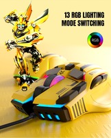 Souris de jeu filaire personnalisée 6D 2023 avec rétroéclairage RVB, boutons programmables, design ergonomique, logo personnalisé, interface USB, 3 rouleaux