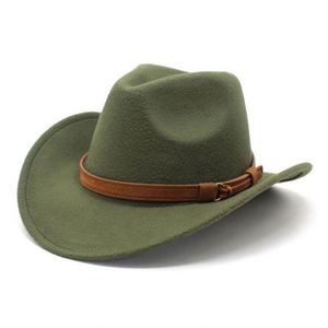 Sombrero Vaquero Clásico de Fieltro para Hombre, Estilo Americano, con Borde Enrollable, Varios Colores, Casual, Ecológico, Venta al Por Mayor - Product Image 4