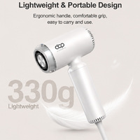 Sèche-cheveux électrique mini 1300W en plastique à moteur DC - Séchage rapide, portable, pour salon, voyage, extérieur, camping-car, usage domestique et hôtelier