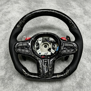 Volante Calefactable de Fibra de Carbono para <span class=keywords><strong>BMW</strong></span> con Palancas de Cambio Magnéticas 330i G20 M340i 330e Pre Lci 370mm Serie 3 <span class=keywords><strong>320d</strong></span> F30 540i G20 - Product Image 4