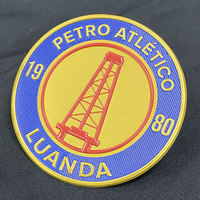 Patch 3D en TPU personnalisé pour maillot de football, impression en relief, badge d'équipe de football, logo de club, transfert thermique