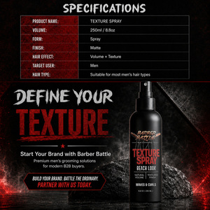BARBERBATTLE Spray de Texturización Seca con Sal Marina, Fórmula Ligera y Natural, No Pegajosa, con Logo Impreso - Product Image 6
