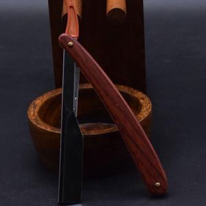 Maquinilla de afeitar recta de acero inoxidable de alta calidad, logotipo personalizado de peluquero, hoja única reemplazable, mango de plástico, afeitado de Bikini para cara y cuerpo - Product Image 5