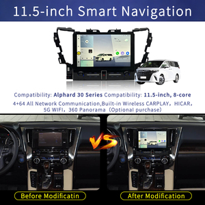 วิทยุติดรถยนต์ Toyota Alphard 30 Series หน้าจอสัมผัส 11.5 นิ้ว ความจุ 4+64GB รองรับ 5G Wifi ระบบภาพ 360 องศา มัลติมีเดียเพลเยอร์ - Product Image 2