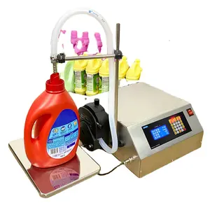 Guangzhou semi automatic electric 5L engin lubricant oil bottle petrol diesel diaphragm filling machine by weighing scale