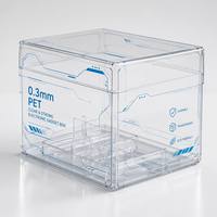 Boîte d'emballage personnalisée portable en PET holographique géométrique, impression numérique/sérigraphie irisée, modèle Zhenpin PR016, cosmétique