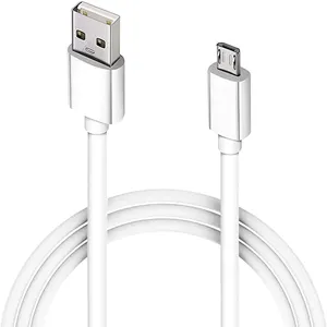 High quality Wholesale data wire/Round micro usb charging cable white color
