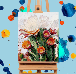 Fiori colorati pittura a olio digitale pittura a olio con numeri impermeabili funzione pittura a olio per decorazioni per la casa - Product Image 4