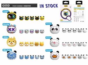 G05d Tùy Chỉnh Phim Hoạt Hình Khuôn Mặt Earbuds TWS Không Dây Loại C Tai Nghe Với <span class=keywords><strong>LED</strong></span> Chỉ Số Pin Trong Tai Thiết Kế Cho Trẻ Em - Product Image 3