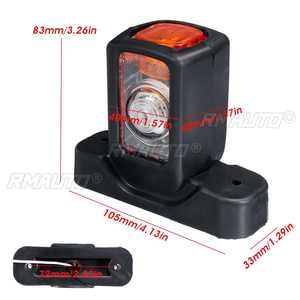 Feux de position latéraux LED 12/24V pour camion, triple clignotant ambre, blanc, rouge pour remorque, camion, camping-car, bus - Product Image 6