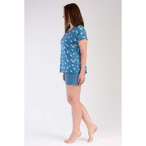 Costume pour femme en viscose XXL, col en V, plissé, manches courtes, jupe ovale - Product Image 3