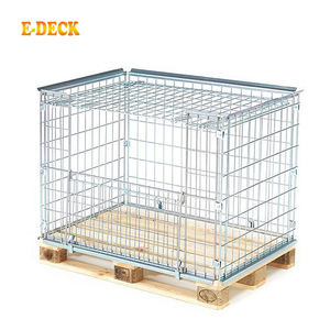 Fabrika doğrudan satış ağır kaliteli kaynaklı katlanabilir malzeme istikrarlı depo çelik kafes palet - Product Image 1