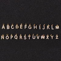 Collier tendance avec pendentifs en lettres de l'alphabet, bijoux de luxe pour femme, charmes en or personnalisés, CZ brillant, lettres mélangées, petites initiales, 26 lettres
