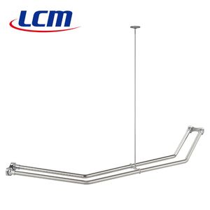 Tringle de Douche Double Angle en Acier Inoxydable de Qualité Supérieure avec Logo Personnalisé LCM, Style Classique, Étanche, Forme en L - Product Image 1