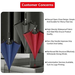 Paraguas de Golf Publicitarios de Alta Gama para Regalos Empresariales, Proveedor de Paraguas Rectos Manuales con Logotipo Personalizado - Product Image 3