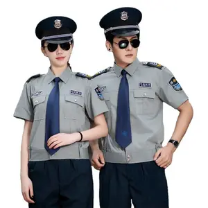 2024 yeni stil güvenlik iş üniforma kısa kollu yaz güvenlik üniforma yaz takım elbise erkek giyim wo erkek giyim