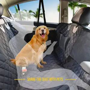 Funda de asiento de coche 4 en 1 para mascotas, cubierta de asiento trasero de lujo, resistente al agua, 100%