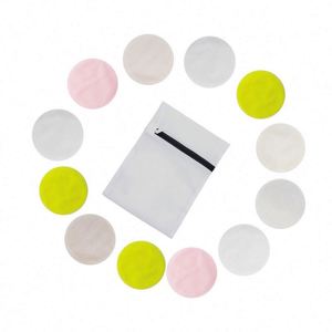 Tampons démaquillants réutilisables en coton lavables écologiques pour tous types de peau avec sac en filet pour le rangement et les cadeaux - Product Image 1