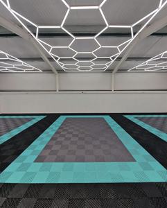 Baldosas Modernas Ventiladas para Piso de <span class=keywords><strong>Taller</strong></span> Mecánico, Instalación por Clic, Pisos Modulares de Vinilo para Interiores, Gráfico - Product Image 2