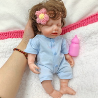 Poupée Reborn en Silicone Faite à la Main, Tétine Utilisable, Poupée Nouveau-né Réaliste de 12 Pouces, Cadeau de Collection au Toucher Réaliste