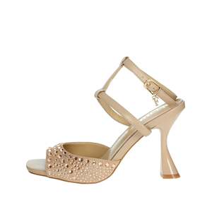 Sandalias de Tacón para Mujer Ferre F-174, Negras, de Charol, con Correa en el Tobillo, para Bodas y Fiestas - Product Image 1