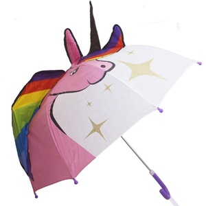<span class=keywords><strong>Parapluie</strong></span> pour enfants avec impression personnalisée, modèle 3D mignon de <span class=keywords><strong>licorne</strong></span> préféré des enfants - Product Image 1