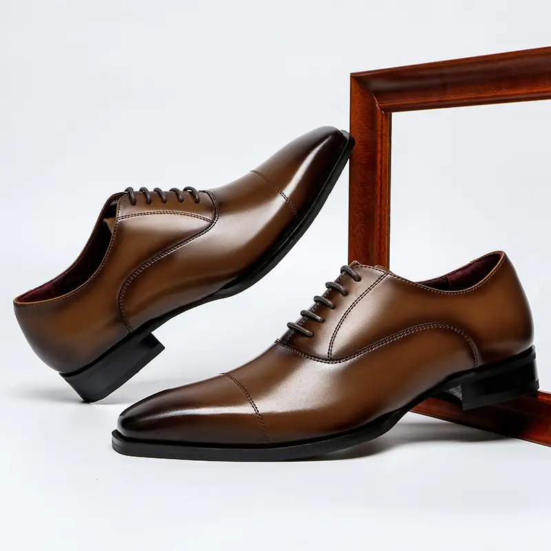 Новейшие офисные оксфорды итальянские туфли из натуральной кожи Свадебные Формальные туфли на заказ Роскошные мужские туфли