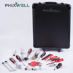 XWTLX-002 scatola di kit di attrezzi per valigie in alluminio portatile da 182 pezzi di vendita calda con ruote