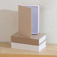 Livre décoratif en lin uni, factice, avec compartiment de rangement dissimulé, pour la décoration intérieure et la photographie de style de vie