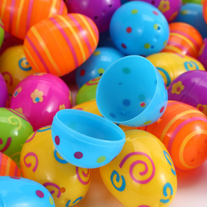 Huevos de Plástico Rellenables de Pascua al por Mayor, 6x4.5cm, Huevos Sorpresa Coloridos para Niños, Recuerdos de Fiesta de Caza de Huevos y Uso Promocional - Product Image 5