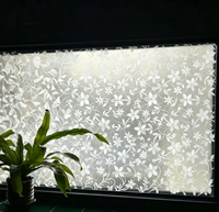 Film de fenêtre statique opaque givré pour la confidentialité, autocollant décoratif en PVC sans colle 12MIL avec protection UV pour la maison et le bureau