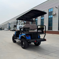 Chariot de golf électrique multi-usages pour la fabrication de châssis de voitures, haute vitesse 7,5 kW, 6 places, surélevé avec frein sur les 4 roues