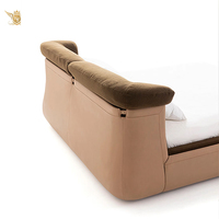 Bett in Kingsize mit Einfachem Design aus Leder für Schlafzimmer, Einfache Montage, Wohnmöbel Made in China