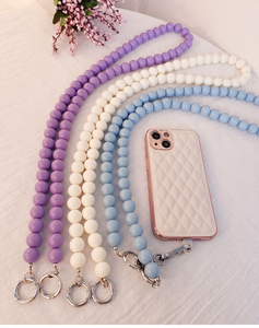 Chaîne à longue sangle pour <span class=keywords><strong>téléphone</strong></span> portable, collier à bandoulière, avec des perles, pour étui - Product Image 2