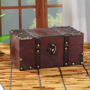 Vintage Wooden Storage <b>Box</b> With Combination Lock For Jewelry And <b>Documents</b> Desktop Organizer Decorative <b>Box</b> - Product Image 3