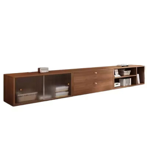 <span class=keywords><strong>Meuble</strong></span> <span class=keywords><strong>TV</strong></span> et table basse en bois massif de style rétro antique avec rangement, mobilier de salon moderne de style farmhouse - Product Image 3