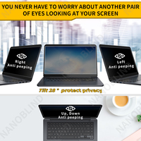 NANOBLIND Écran de moniteur d'ordinateur portable en PET de 13.3 pouces, rapport d'aspect 16:9, filtre de confidentialité à 4 voies compatible avec l'ordinateur portable HP Dell Acer