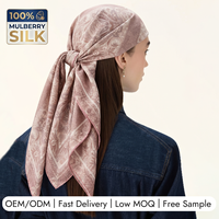 Foulard en twill de soie personnalisable de luxe 2026, 100 % soie de mûrier, bandana carré pour femme, foulard à faible MOQ, impression personnalisée