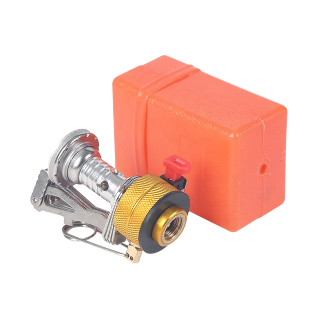 Oem Ultralight Backpacking Stove Portable Canister Gas Burner With Piezo Ignition Folding Pot Supports For Camping Hiking